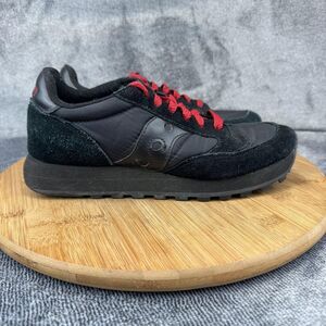 Saucony Jazz Original Shoes Womens Size 7.5 Black Red Suede Sneakers 1044-127